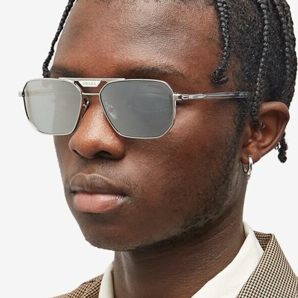 NEW PRADA PR58YS POLARIZED 1BC02R MEN SUNGLASSES SPR 58Y 1BC02R PR 58YS 1BC02R - Picture 1 of 14